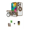 ieg™ iPhone 16 Pro Max Kılıf Nova Minimal Serisi - Siyah Buffer Cam Ekran Koruyucu + Raze Metal Kamera Lens - CLTM