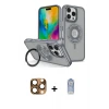 ieg™ iPhone 16 Pro Max Kılıf Nova Minimal Serisi - Siyah Joko Magic 5D Cam + Pers Alüminyum Kamera Lens - CLTM