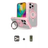 ieg™ iPhone 16 Pro Max Kılıf Nova Minimal Serisi - Siyah Joko Magic 5D Hayalet Cam + PVD Metal Kamera Lens - GD