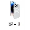 ieg™ iPhone 16 Pro Max Kılıf Nova Modern Prime - Siyah Bilvis 3D Cam Ekran Koruyucu + Pers Alüminyum Kamera Lens - GI