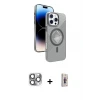 ieg™ iPhone 16 Pro Max Kılıf Nova Modern Prime - Siyah Bilvis 3D Cam Ekran Koruyucu + Pers Alüminyum Kamera Lens - GI