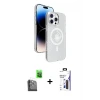 ieg™ iPhone 16 Pro Max Kılıf Nova Modern Prime - Siyah Bilvis 3X AR Hayalet Cam Ekran Koruyucu + Raze Metal Kamera Lens - SH