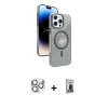 ieg™ iPhone 16 Pro Max Kılıf Nova Modern Prime - Siyah Bilvis Hayalet Cam Ekran Koruyucu + Pers Alüminyum Kamera Lens - GS