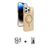ieg™ iPhone 16 Pro Max Kılıf Nova Modern Prime - Siyah Bilvis Hayalet Cam Ekran Koruyucu + Pers Alüminyum Kamera Lens - GS