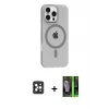 ieg™ iPhone 16 Pro Max Kılıf Pusula Form Özel Seri - Şeffaf 360 Full Body Arka Koruyucu + PVD Metal Kamera Lens - SH