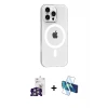 ieg™ iPhone 16 Pro Max Kılıf Pusula Form Özel Seri - Siyah 3D Antistatik Seramik Nano Ekran Koruyucu + Bilvis Titan Kamera Lens - GS