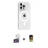 ieg™ iPhone 16 Pro Max Kılıf Pusula Form Özel Seri - Siyah Buffer Cam Ekran Koruyucu + Bilvis Titan Kamera Lens - GS