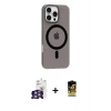 ieg™ iPhone 16 Pro Max Kılıf Pusula Form Özel Seri - Siyah Buffer Cam Ekran Koruyucu + Bilvis Titan Kamera Lens - GS