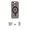 ieg™ iPhone 16 Pro Max Kılıf Pusula Form Özel Seri - Siyah Joko Magic 5D Cam + Pers Alüminyum Kamera Lens - GS