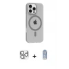 ieg™ iPhone 16 Pro Max Kılıf Pusula Form Özel Seri - Siyah Joko Magic 5D Cam + Pers Alüminyum Kamera Lens - GS