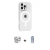 ieg™ iPhone 16 Pro Max Kılıf Pusula Form Özel Seri - Siyah Joko Magic 5D Cam + Pers Alüminyum Kamera Lens - GS