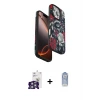 ieg™ iPhone 16 Pro Max Kılıf Siluet Doku - Siyah Joko Magic 5D Cam + Bilvis Titan Kamera Lens - GS