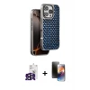 ieg™ iPhone 16 Pro Max Kılıf Siluet Form Serisi - Siyah 3D Antistatik Mat Seramik Nano Ekran Koruyucu + Bilvis Titan Kamera Lens - SH