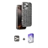ieg™ iPhone 16 Pro Max Kılıf Siluet Form Serisi - Siyah Bilvis 5in1 3D Magic Cam Ekran Koruyucu + PVD Metal Kamera Lens - GD