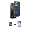 ieg™ iPhone 16 Pro Max Kılıf Siluet Form Serisi - Siyah Bilvis 5in1 3D Magic Cam Ekran Koruyucu + PVD Metal Kamera Lens - GD