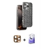 ieg™ iPhone 16 Pro Max Kılıf Siluet Form Serisi - Siyah Bilvis 5in1 5D Magic Hayalet Cam Ekran Koruyucu + Pers Alüminyum Kamera Lens - CLTM