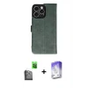 ieg™ iPhone 16 Pro Max Kılıf Siluet Işık Serisi - Siyah Bilvis 5in1 3D Magic Cam Ekran Koruyucu + Raze Metal Kamera Lens - SH