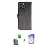 ieg™ iPhone 16 Pro Max Kılıf Siluet Işık Serisi - Siyah Bilvis 5in1 3D Magic Cam Ekran Koruyucu + Raze Metal Kamera Lens - SH