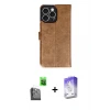 ieg™ iPhone 16 Pro Max Kılıf Siluet Işık Serisi - Siyah Bilvis 5in1 3D Magic Cam Ekran Koruyucu + Raze Metal Kamera Lens - SH