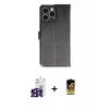 ieg™ iPhone 16 Pro Max Kılıf Siluet Işık Serisi - Siyah Buffer Cam Ekran Koruyucu + Bilvis Titan Kamera Lens - SH