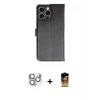 ieg™ iPhone 16 Pro Max Kılıf Siluet Işık Serisi - Siyah Buffer Cam Ekran Koruyucu + Pers Alüminyum Kamera Lens - GS