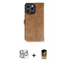 ieg™ iPhone 16 Pro Max Kılıf Siluet Işık Serisi - Siyah Buffer Cam Ekran Koruyucu + Pers Alüminyum Kamera Lens - GS