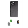 ieg™ iPhone 16 Pro Max Kılıf Siluet Işık Serisi - Siyah Buffer Hayalet Cam Ekran Koruyucu + Raze Metal Kamera Lens - SH