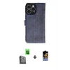ieg™ iPhone 16 Pro Max Kılıf Siluet Işık Serisi - Siyah Buffer Hayalet Cam Ekran Koruyucu + Raze Metal Kamera Lens - SH