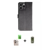 ieg™ iPhone 16 Pro Max Kılıf Siluet Işık Serisi - Siyah Joko Magic 5D Hayalet Cam + Raze Metal Kamera Lens - NLGY