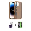 ieg™ iPhone 16 Pro Max Kılıf Siluet Minimal Prime - Şeffaf 360 Full Body Arka Koruyucu + Bilvis Titan Kamera Lens - SH