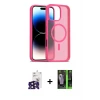 ieg™ iPhone 16 Pro Max Kılıf Siluet Minimal Prime - Şeffaf 360 Full Body Arka Koruyucu + Bilvis Titan Kamera Lens - SH