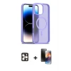 ieg™ iPhone 16 Pro Max Kılıf Siluet Minimal Prime - Siyah 3D Antistatik Mat Seramik Nano Ekran Koruyucu + PVD Metal Kamera Lens - GD