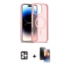 ieg™ iPhone 16 Pro Max Kılıf Siluet Minimal Prime - Siyah 3D Antistatik Mat Seramik Nano Ekran Koruyucu + PVD Metal Kamera Lens - GD