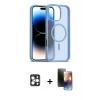 ieg™ iPhone 16 Pro Max Kılıf Siluet Minimal Prime - Siyah 3D Antistatik Mat Seramik Nano Ekran Koruyucu + PVD Metal Kamera Lens - GD