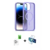ieg™ iPhone 16 Pro Max Kılıf Siluet Minimal Prime - Siyah 3D Antistatik Seramik Nano Ekran Koruyucu + Raze Metal Kamera Lens - BZ