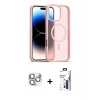 ieg™ iPhone 16 Pro Max Kılıf Siluet Minimal Prime - Siyah Bilvis 3X AR Hayalet Cam Ekran Koruyucu + Pers Alüminyum Kamera Lens - GS