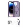ieg™ iPhone 16 Pro Max Kılıf Siluet Minimal Prime - Siyah Bilvis 3X AR Hayalet Cam Ekran Koruyucu + Pers Alüminyum Kamera Lens - GS