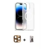 ieg™ iPhone 16 Pro Max Kılıf Siluet Minimal Prime - Siyah Bilvis Hayalet Cam Ekran Koruyucu + Pers Alüminyum Kamera Lens - CLTM