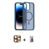 ieg™ iPhone 16 Pro Max Kılıf Siluet Minimal Prime - Siyah Bilvis Hayalet Cam Ekran Koruyucu + Pers Alüminyum Kamera Lens - CLTM