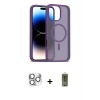 ieg™ iPhone 16 Pro Max Kılıf Siluet Minimal Prime - Siyah Joko Magic 5D Hayalet Cam + Pers Alüminyum Kamera Lens - GS