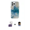 ieg™ iPhone 16 Pro Max Kılıf Ufuk Doku Prime - Siyah Buffer Hayalet Cam Ekran Koruyucu + Bilvis Titan Kamera Lens - SH