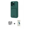 ieg™ iPhone 16 Pro Max Kılıf Vadi Çizgi Prime - Şeffaf Pasifik Cam Ekran Koruyucu + Pers Alüminyum Kamera Lens - GI