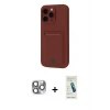 ieg™ iPhone 16 Pro Max Kılıf Vadi Çizgi Prime - Şeffaf Pasifik Cam Ekran Koruyucu + Pers Alüminyum Kamera Lens - GI