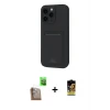 ieg™ iPhone 16 Pro Max Kılıf Vadi Çizgi Prime - Siyah Buffer Cam Ekran Koruyucu + Raze Metal Kamera Lens - CLTM
