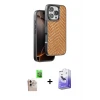 ieg™ iPhone 16 Pro Max Kılıf Vadi Özel Seri - Siyah Bilvis 5in1 5D Magic Hayalet Cam Ekran Koruyucu + Raze Metal Kamera Lens - NLGY