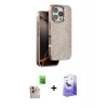 ieg™ iPhone 16 Pro Max Kılıf Vadi Özel Seri - Siyah Bilvis 5in1 5D Magic Hayalet Cam Ekran Koruyucu + Raze Metal Kamera Lens - NLGY