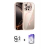 ieg™ iPhone 16 Pro Max Kılıf Yadigar Asil Koleksiyonu - Siyah Bilvis 5in1 3D Magic Cam Ekran Koruyucu + Pers Alüminyum Kamera Lens - GS