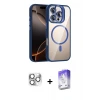 ieg™ iPhone 16 Pro Max Kılıf Yadigar Asil Koleksiyonu - Siyah Bilvis 5in1 3D Magic Cam Ekran Koruyucu + Pers Alüminyum Kamera Lens - GS