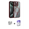 ieg™ iPhone 16 Pro Max Kılıf Yadigar Asil Koleksiyonu - Siyah Bilvis 5in1 3D Magic Cam Ekran Koruyucu + Pers Alüminyum Kamera Lens - GS