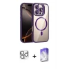 ieg™ iPhone 16 Pro Max Kılıf Yadigar Asil Koleksiyonu - Siyah Bilvis 5in1 3D Magic Cam Ekran Koruyucu + Pers Alüminyum Kamera Lens - GS